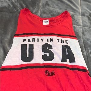 PINK USA tank cut off